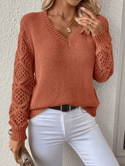 Christina Sweater With Crochet Sleeves