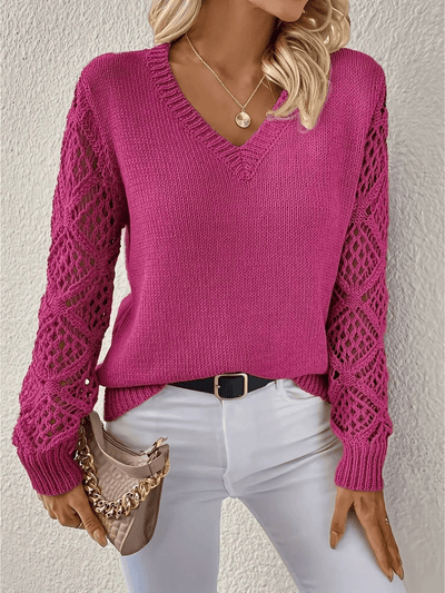 Christina Sweater With Crochet Sleeves