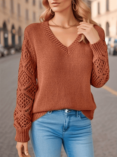 Christina Sweater With Crochet Sleeves