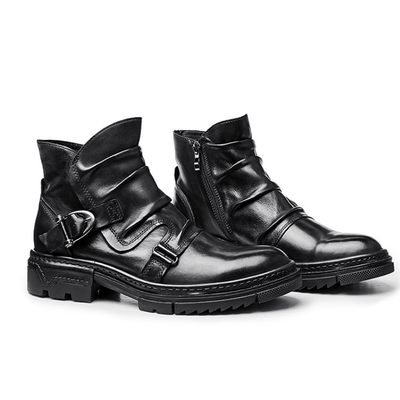 Highway Ladoc Leather Biker Boots