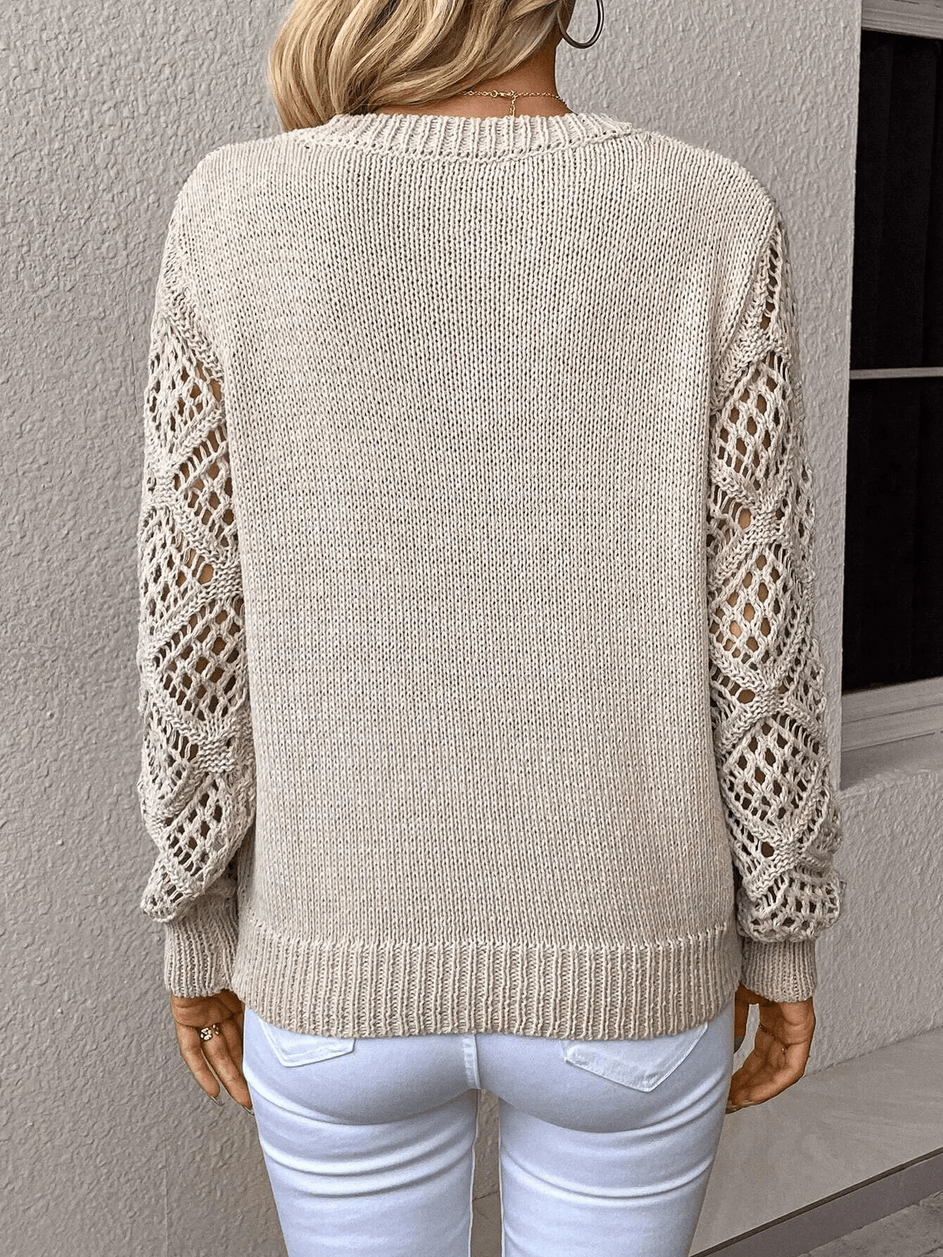 Christina Sweater With Crochet Sleeves