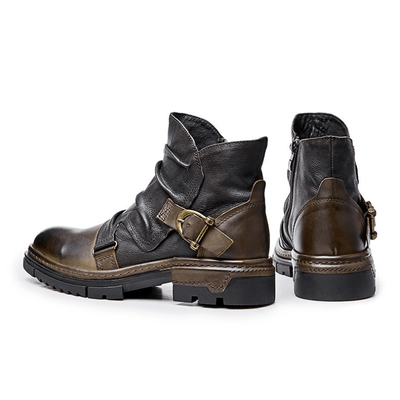 Highway Ladoc Leather Biker Boots