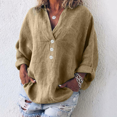 Diana Stylish Cotton - Linen Pullover