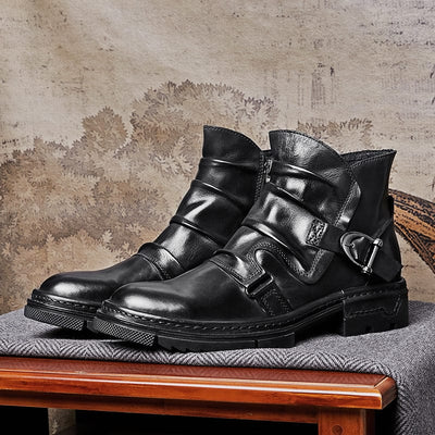 Highway Ladoc Leather Biker Boots